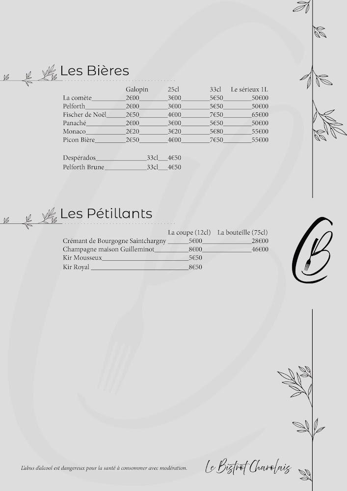 Le bistrot Charolais - Menu Image 4